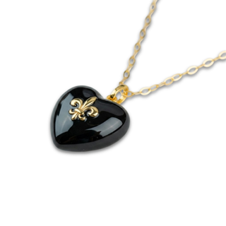 Collana Cuore Bubble Giglio Di Firenze Nero
