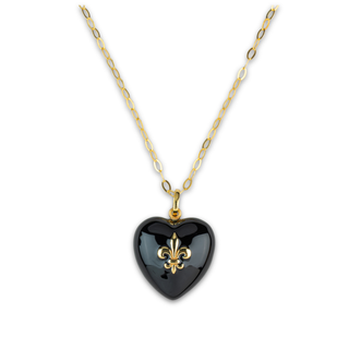 Collana Cuore Bubble Giglio Di Firenze Nero