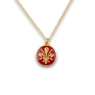 Florence Lily Red Dog Tag Necklace