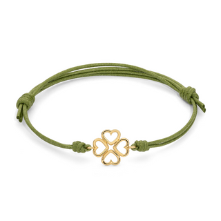 Four Leaf Clover Cord Bracelet