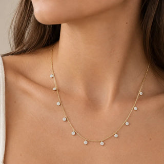 Collana Traforo Fiorentino Oro 18kt e Diamanti 0,43 ct 42 cm