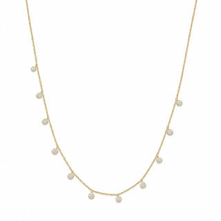 Collana Traforo Fiorentino Oro 18kt e Diamanti 0,43 ct 42 cm