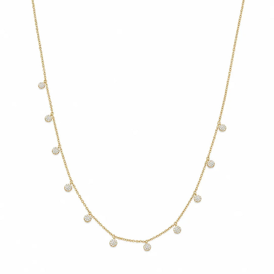 Collana Traforo Fiorentino Oro 18kt e Diamanti 0,43 ct 42 cm