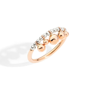Anello Bollicine Oro Rosa 9K e Argento