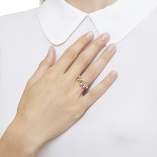 Anello Bollicine Oro Rosa 9K e Argento