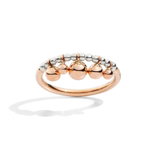 Anello Bollicine Oro Rosa 9K e Argento
