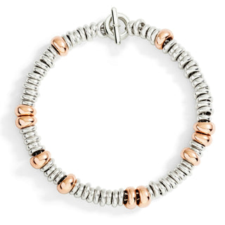 18Kt Gold Plated Sterling Silver Classic Bold Rondelle Bracelet