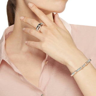 18Kt Gold Plated Sterling Silver Classic Bold Rondelle Bracelet
