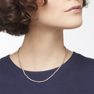 Mini Granelli Necklace 9K Rose Gold and Silver