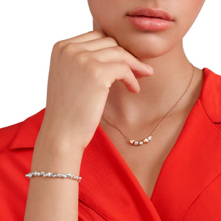 Rose Gold and 925 Silver Heart Necklace and Rose Gold Chain
