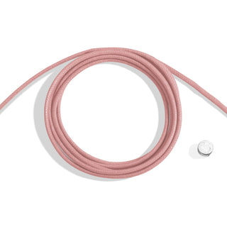 Thick Pink Cotton Cord Silver Seal