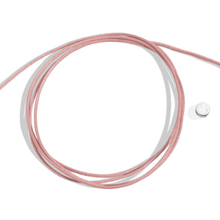Thin Pink Cotton Cord Silver Seal