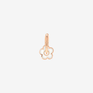 Orecchino Fiore Oro Rosa 9K smalto madreperla