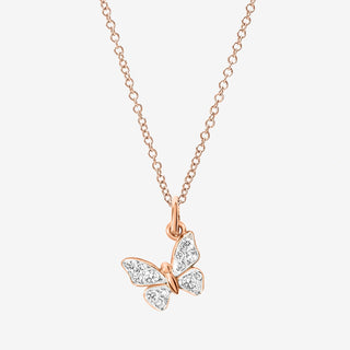 Charm Farfalla Oro Rosa 9K diamanti