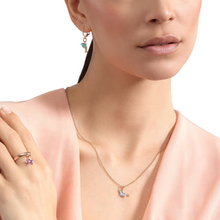 Charm Foca Oro 9K smalto perlato grigio
