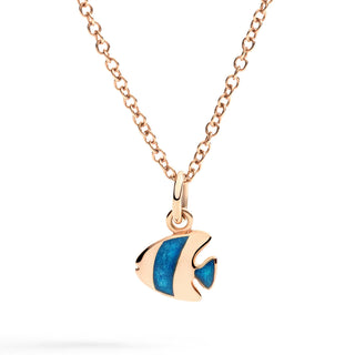 Charm Pesce Angelo Oro Rosa 9K