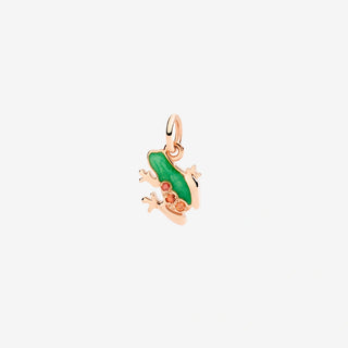 Rose Gold, Enamel &amp; Sapphire Frog Pendant