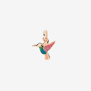 Hummingbird Pendant Rose Gold &amp; Enamel
