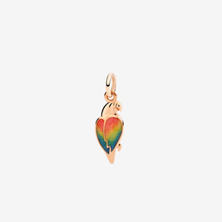 Rose Gold &amp; Enamel Parrot Pendant