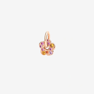 Charm Fiore Oro Rosa & Zaffiri