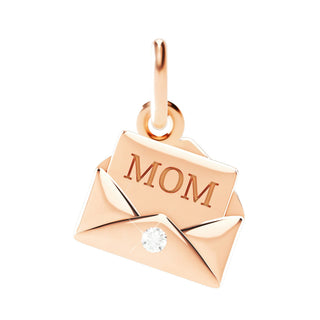 Charm Lettera In Oro 9K e Diamante Bianco