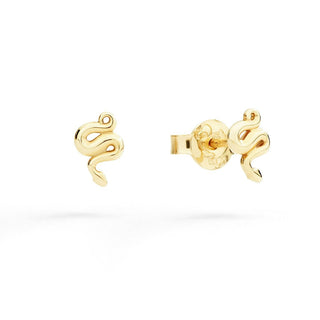 Orecchini Serpente Mini Stud In Oro Giallo 9Kt