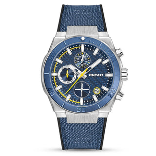 Orologio da uomo Chrono Ducati Dt007 Blue Dial Ss Case