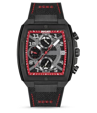 Orologio da uomo Chrono Ducati Dt088 Black Dial Bk Case