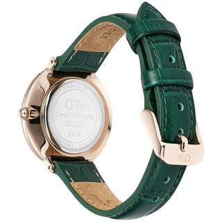 Orologio Crystalline Bezel 32 Green Croc Rose Gold Mop