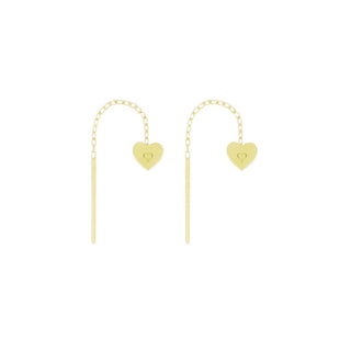 Heart Needle Earrings