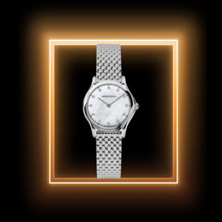 Classic Swiss Made Steel Watch 28mm