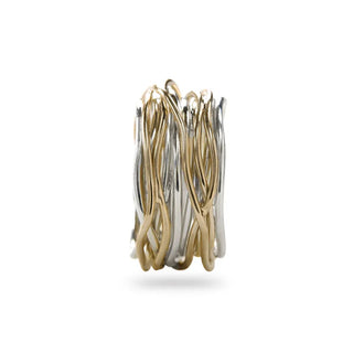 Anello Filodellavita Classic 13 Fili in Argento 925 e Oro Giallo 9kt