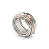 Anello Filodellavita Classic 13 Fili in Oro Rosa 9kt, Argento 925 e Diamanti Bianchi