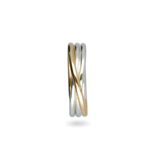 Anello Filodellavita Classic 3 Fili in Oro Giallo 9kt e Argento 925