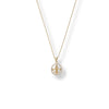 Collana Piccola Giglio Dorata Con Pave' Zirconi