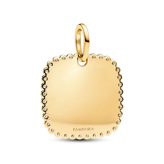Charm Pendente Medaglia Quadrata Luminosa da incidere