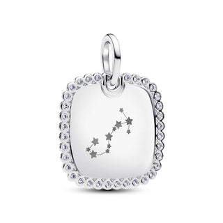 Charm Pendente Medaglia Quadrata Luminosa da incidere