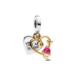 Charm Pendente Cuore con Freccia da incidere