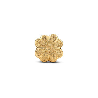 Mini Charm Quadrifoglio effetto diamantato