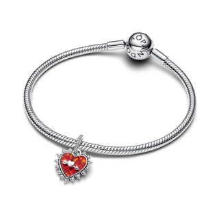 Charm Pendente Cuore Rosso con Freccia Grievole