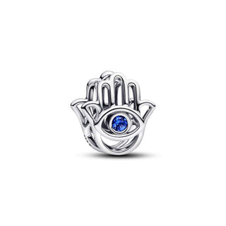 Charm Openwork Mano di Fatima Pietra Blu