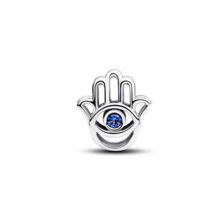 Charm Openwork Mano di Fatima Pietra Blu