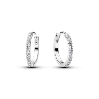 Pave Hoop Earrings