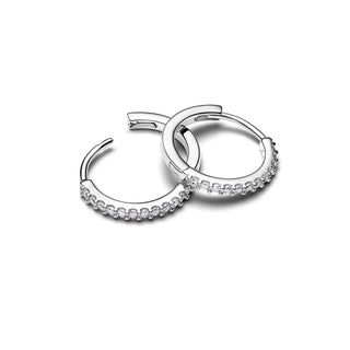 Pave Hoop Earrings