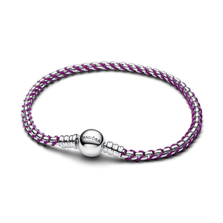 Braided Purple Fabric Bracelet