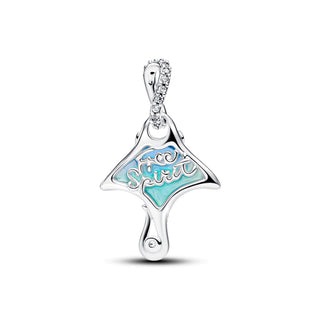 Murano Glass Manta Pendant Charm