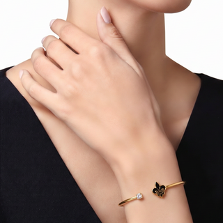 Bracciale Rigido Giglio Di Firenze Nero