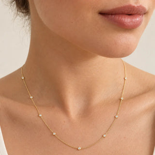 Collana Traforo Fiorentino Oro 18kt e Diamanti 0,35 ct