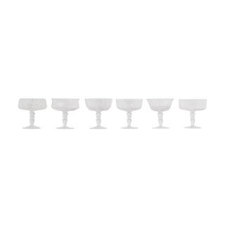 Set 6 Coppe Champagne Texture Assortite / Set 6 Champagn