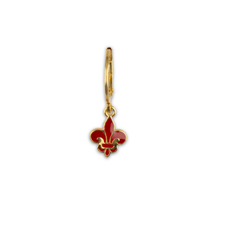 Red Florentine Lily Single Earring